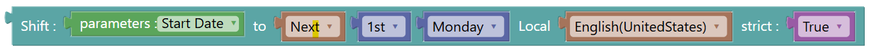 Block preview: DATE_SHIFTWEEKDAY